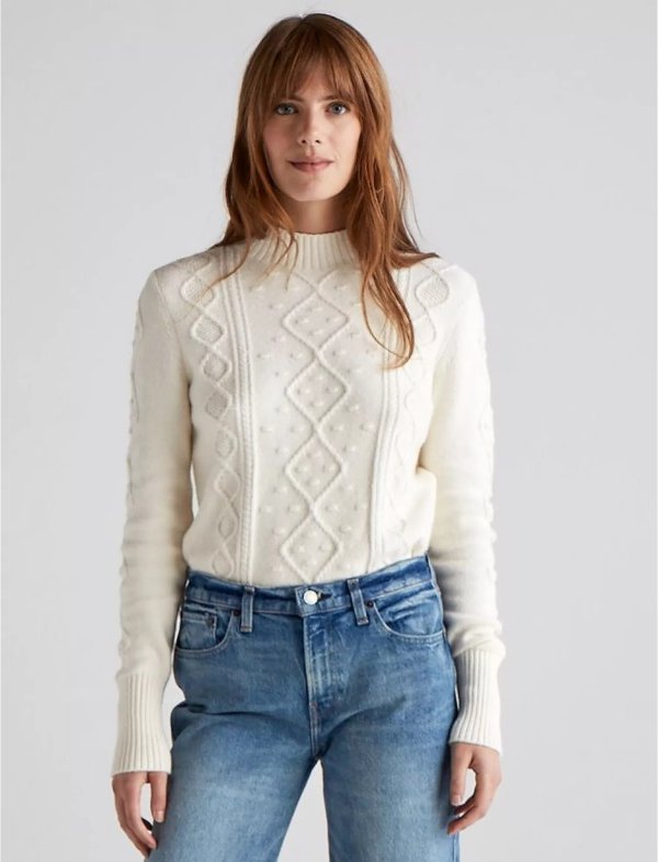 Bobble Cable Knit Pullover Sweater | Lucky Brand