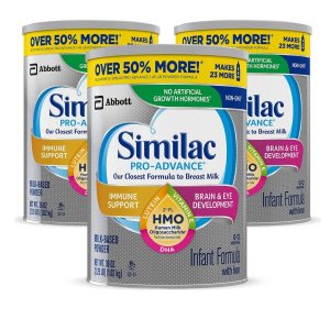 Similac Pro-Advance Non-GMO Infant Formula with Iron, 2.25 Pound (Pack of 3)