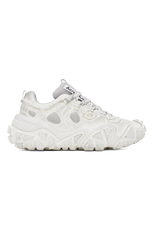 White Chunky Mesh Sneakers