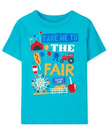 Baby And Toddler Boys Short Sleeve Fair Graphic Tee | The Children's Place - BLUE ATOLL