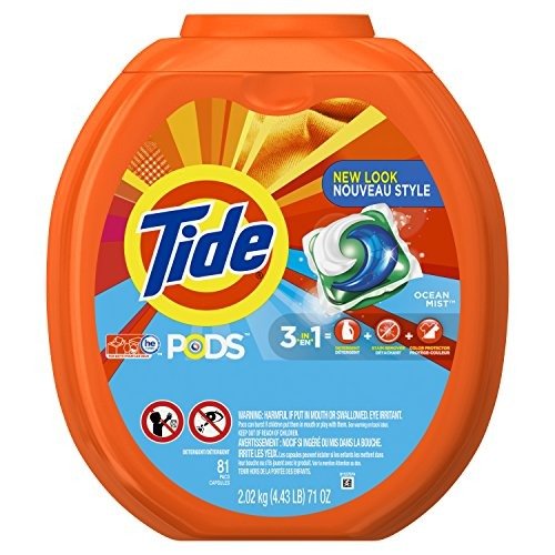 PODS Ocean Mist Scent HE Turbo Laundry Detergent Pacs, 81 count