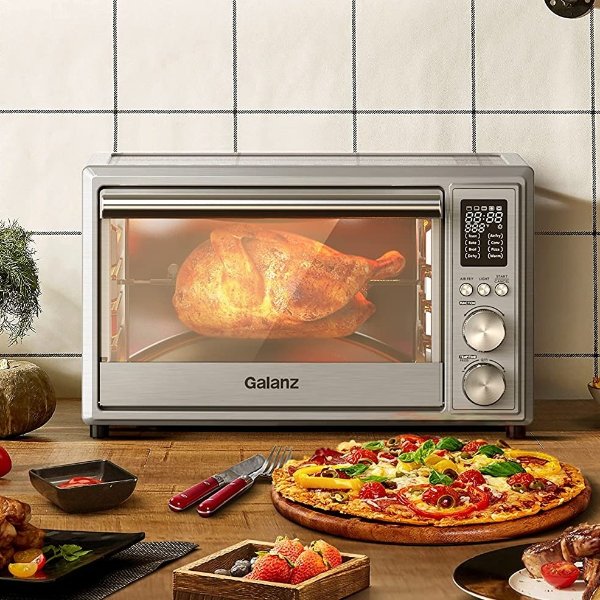Galanz GT12SSDAN18 Combo 8-in-1 Air Fryer Toaster Oven
