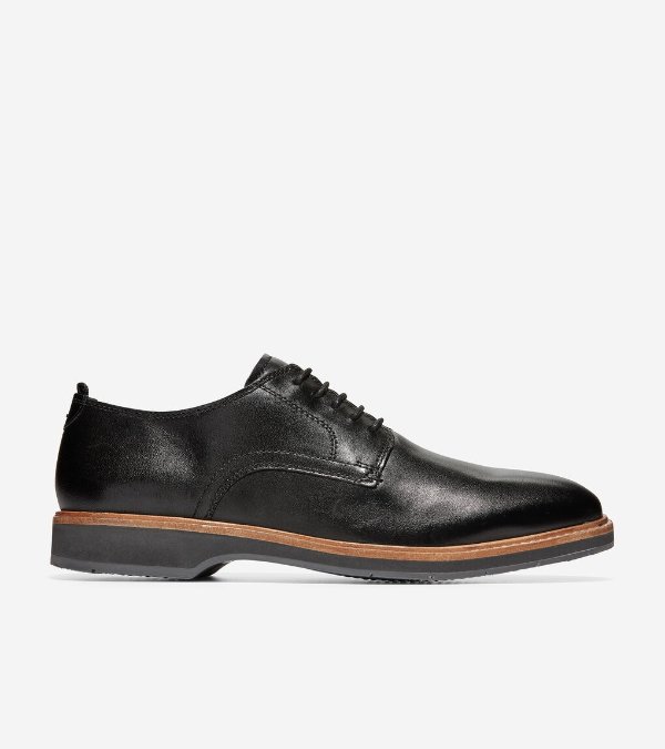 Men's Morris Plain Oxford in Black Smooth Leather | Cole Haan