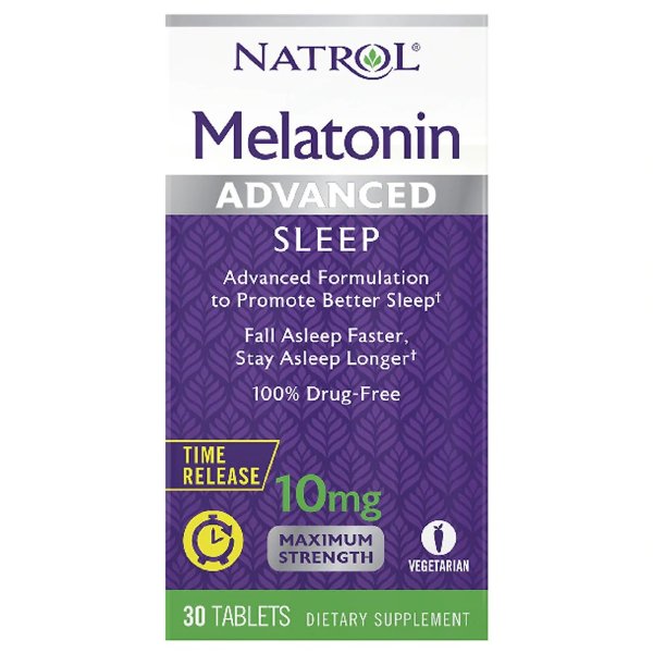 Advanced Sleep Melatonin 10 mg Time-Release Tablets