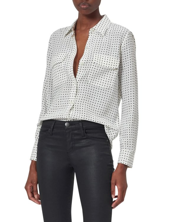 Slim Signature Dotted Button Down Shirt