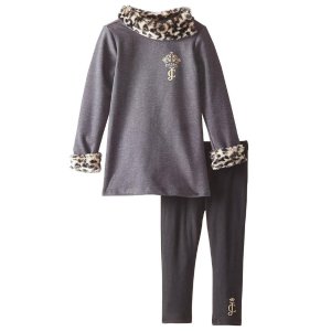 Juicy Couture Little Girls' Gray Leopard Tunic and Leggings