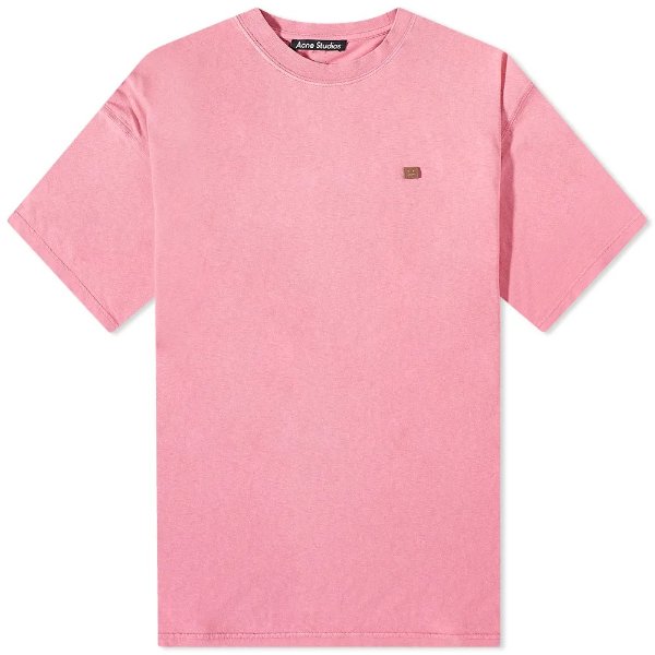 Acne Studios Exford Fade Face T-ShirtBubblegum Pink