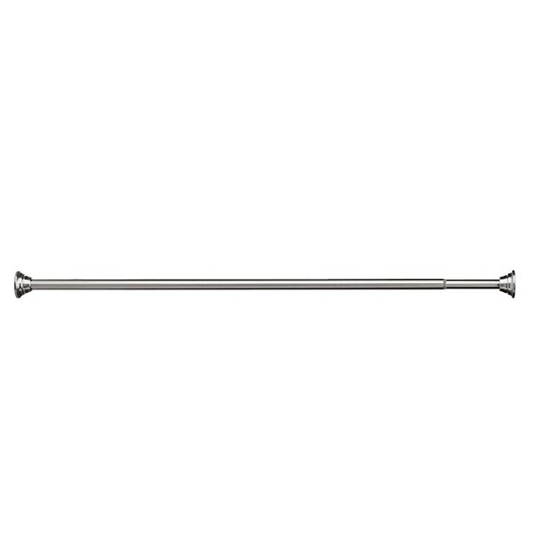 TR1000BN 44-72-Inch Adjustable Tension Mounted Straight Shower Curtain Rod, Brushed Nickel
