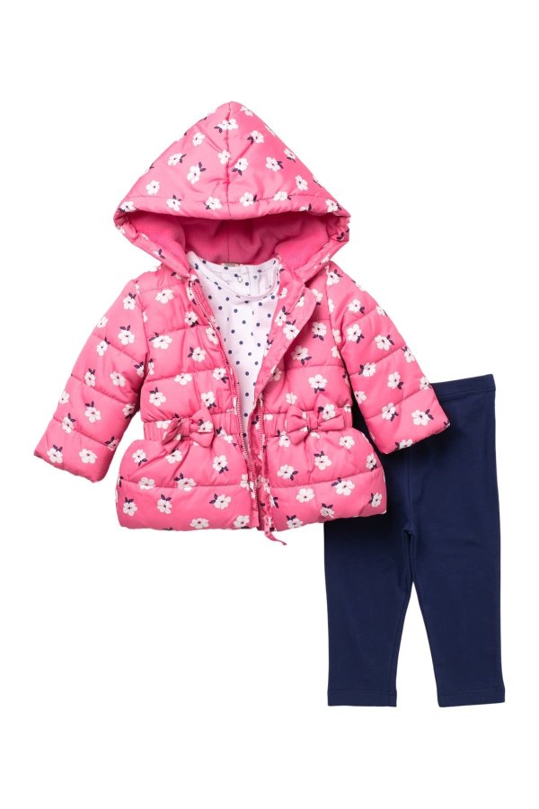Pansy Floral Jacket 3-Piece Set(Baby Girls)