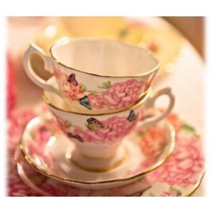 Royal Albert Gratitude 3-Piece Teacup, Saucer and Plate Set Designed by Miranda Kerr