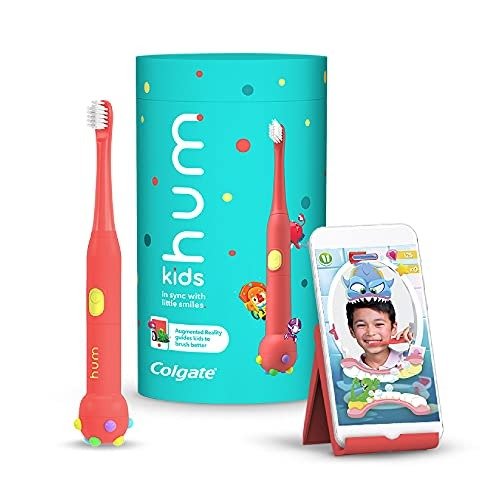 Hum Kids Powered Toothbrush, Coral, 1 count