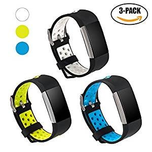 Habigis Replacement Bands for Fitbit Charge 2, 3 Pack