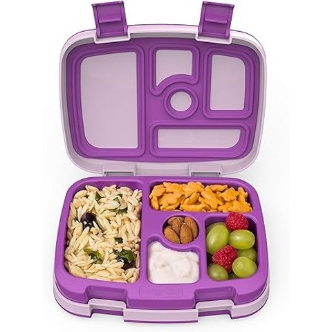 防漏多隔间儿童午餐盒，紫色
