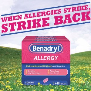 Benadryl Allergy Ultratabs, 25mg, 144 Ct