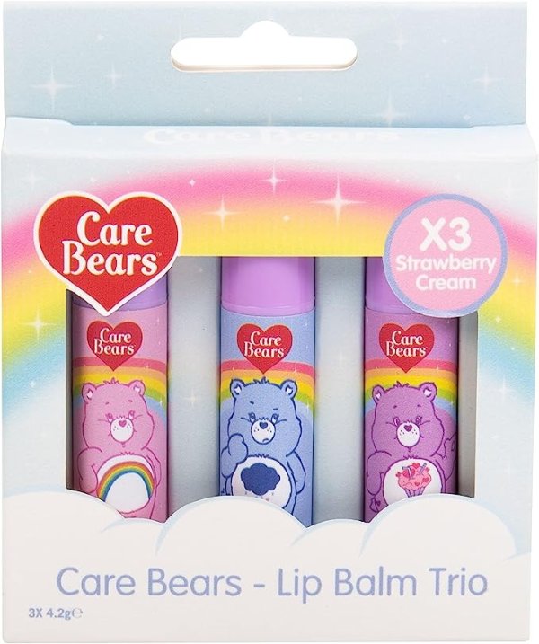 Care Bears 草莓奶油润唇膏 3 件装
