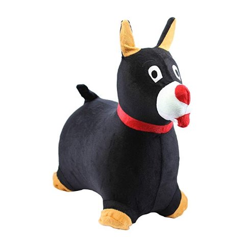 CI3339 Chromo Inc - Dog Inflatable Ride-On Toy - New White//Black