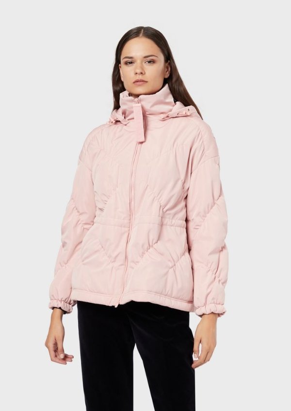 Ultrasonic Quilted Nylon Jacket for Women | Emporio Armani