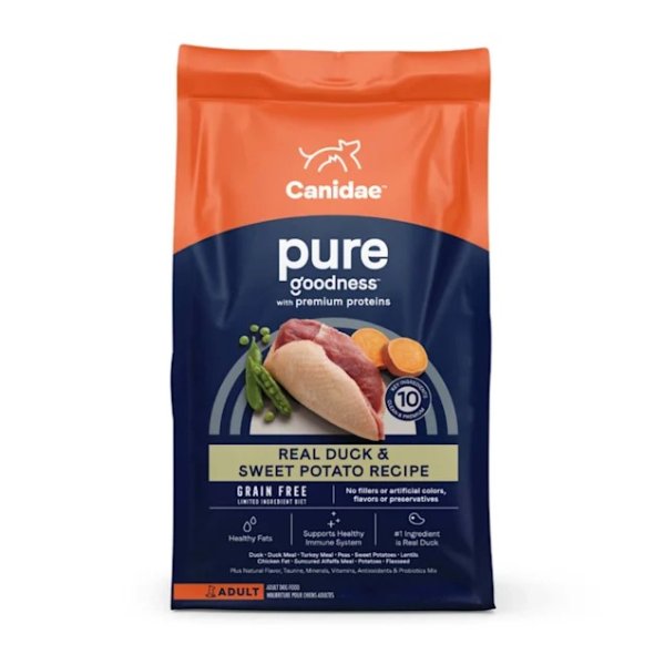 Canidae Pure Grain Free Limited Ingredient Real Duck & Sweet Potato Dry Dog Food, 24 lbs. | Petco