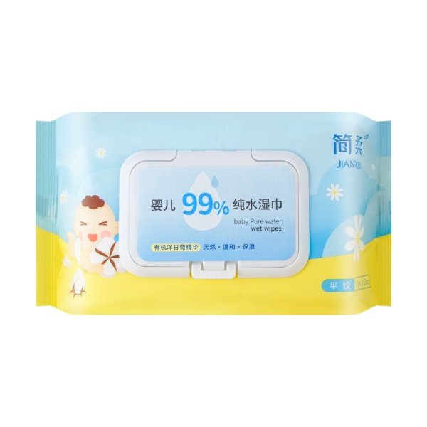 JIANROU简柔 99%纯水 婴儿湿巾 温和型 成人适用 含有机洋甘菊精华 80片/包 - 亚米网