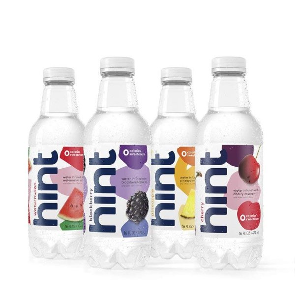 Hint Fruit Infused Water Variety Pack, 16oz. Pack of 12