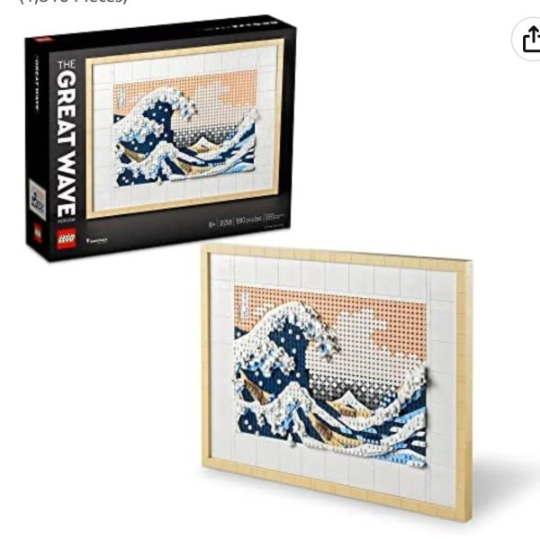 LEGO Art Hokusai – The Great Wave 31208 Building Set for Adults (1,810 Pieces)