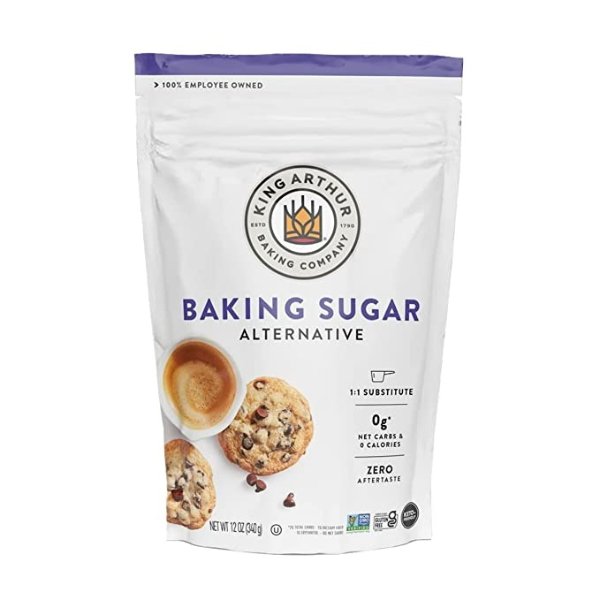 King Arthur, Baking Sugar Alternative, Made with Plant-Based Ingredients, Keto-Friendly, 1-to-1 Substitute for Granulated Sugar, 12 Ounces