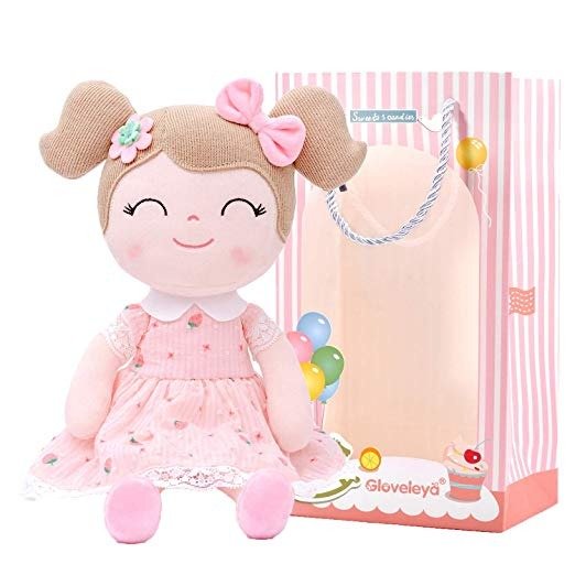 Baby Doll Girl Gifts Cloth Dolls Plush Toy Strawberry 17 Inches with Gift Box