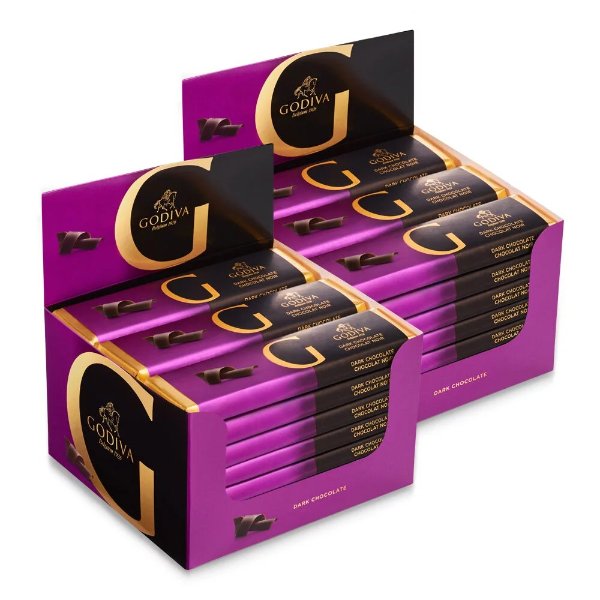 Dark Chocolate Bar, Pack of 48, 1.5 oz each