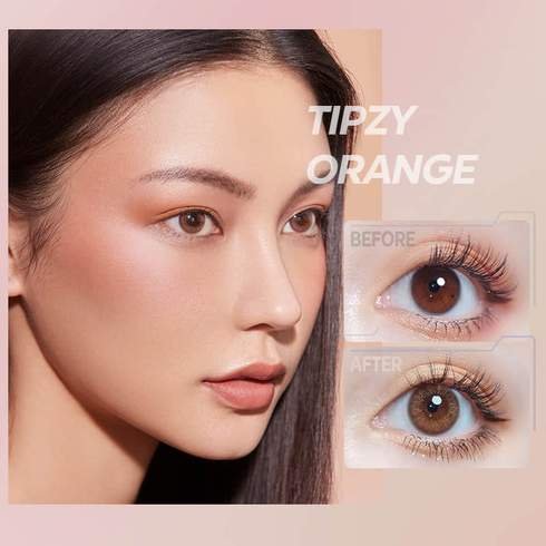 Tipsy Coral Orange Color Contacts 1-Month Highlight Moment(1pair/2pcs)