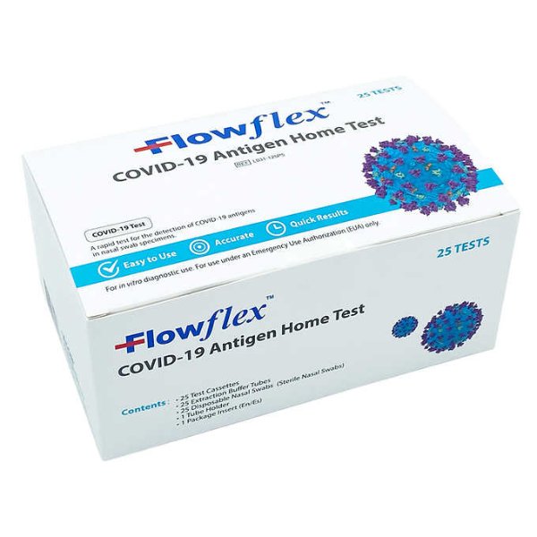 Flowflex at Home Covid Test Kit, 25 Test Pack