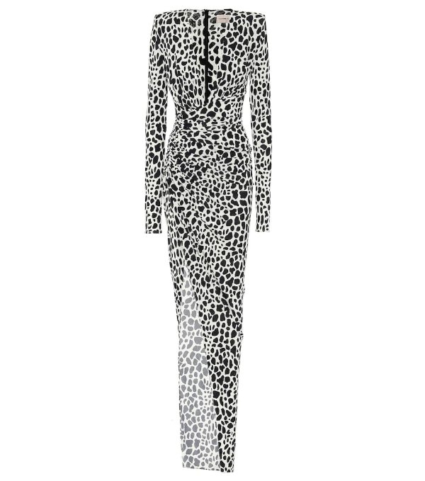 Exclusive to Mytheresa – Animal-print stretch-jersey gown