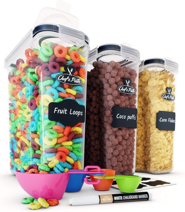 Cereal Containers Storage Set Pack of 6 - 4 Liters