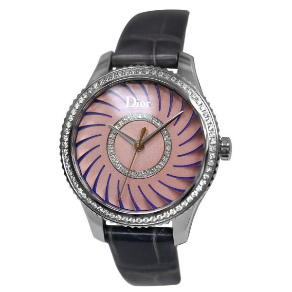 VIII Montaigne Quartz Diamond Pink Dial Ladies Watch CD152113A001