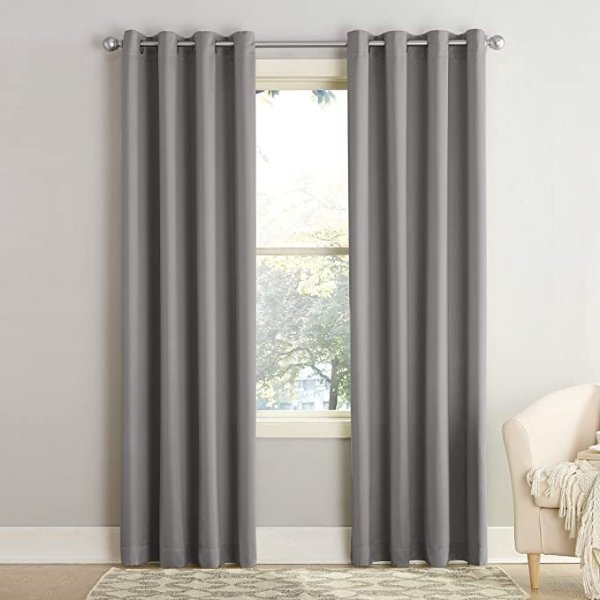 Barrow Energy Efficient Grommet Curtain Panel, 54" x 84", Gray