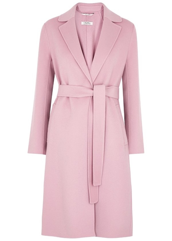 Pauline pink wool felt coat