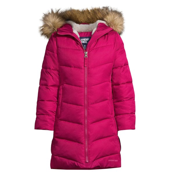 Girls Winter Fleece Lined Down Alternative ThermoPlume Coat