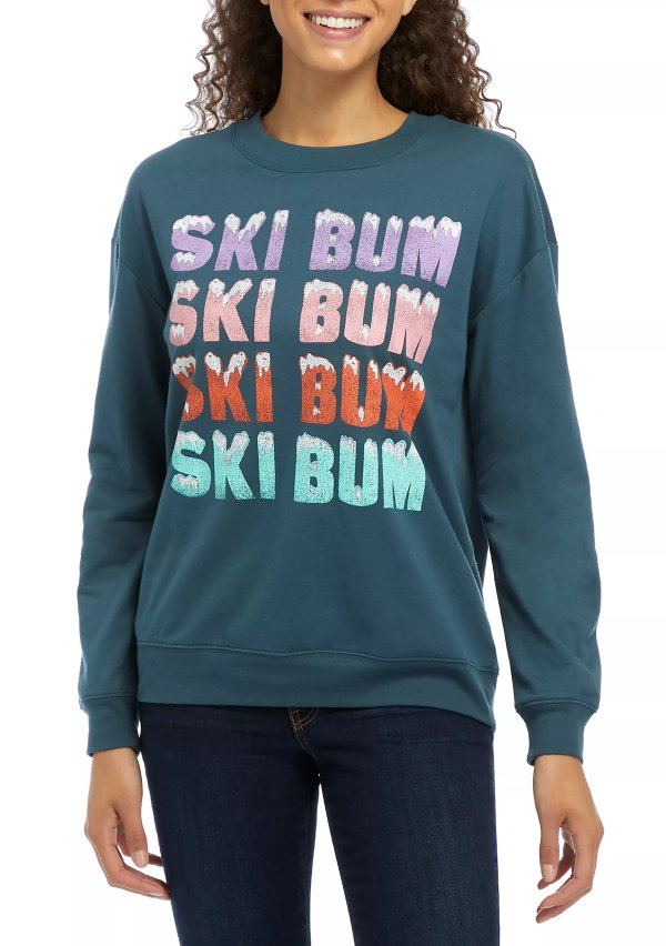 Women's Long Sleeve Apres Ski Bum Graphic Sweater