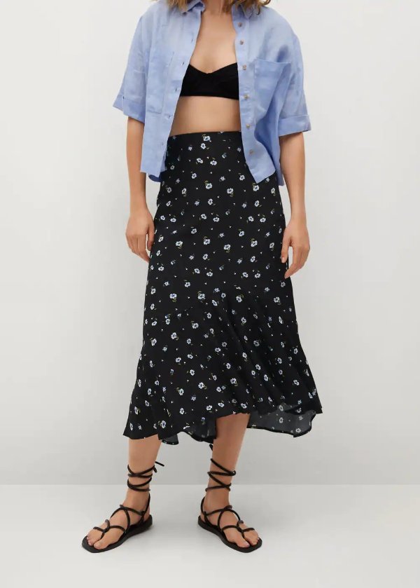 Printed skirt with ruffles - Women | OUTLET USA