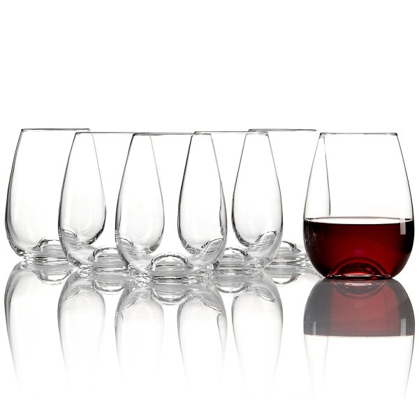Tuscany Stemless Wine Glasses 6 Piece Value Set