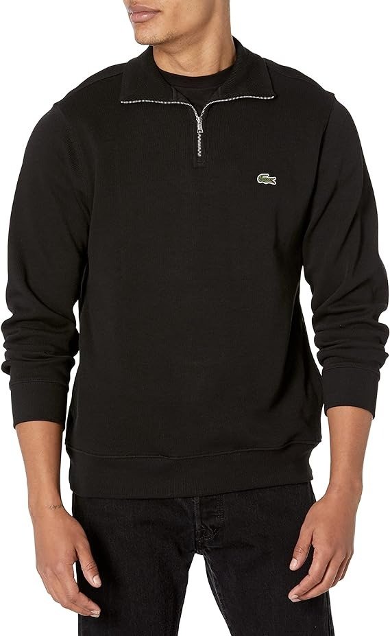 Men's Long Sleeve 1/4 Zip Cotton Sweatshirt