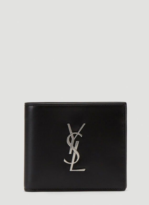 YSL Credit Wallet in Black