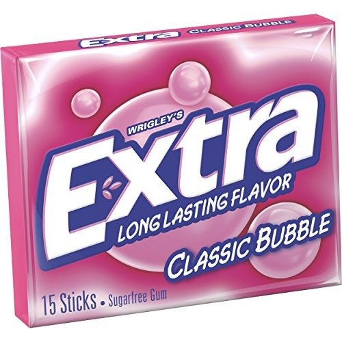 Classic Bubble Sugarfree Gum (Pack of 10)
