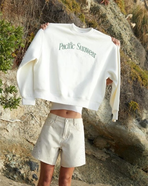 Pacific Sunwear Nineteen Eighty Crew Neck Sweatshirt