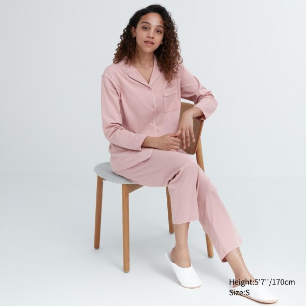 AIRism Cotton Long-Sleeve Pajamas | UNIQLO US