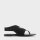 Black Embroidered Thong Sandals |CHARLES & KEITH