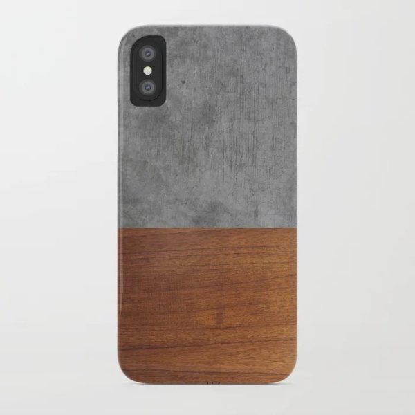 Concrete and Wood Luxury iPhone Case by andrevieira