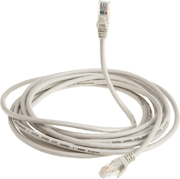 AmazonBasics RJ45 Cat5e Ethernet Patch Internet Cable - (14 Feet/4.2 Meters), 10-Pack