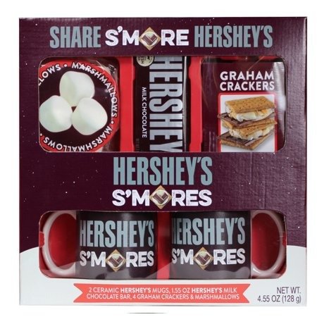 Hershey S'mores Two Mug Christmas Gift Set, 5 pieces