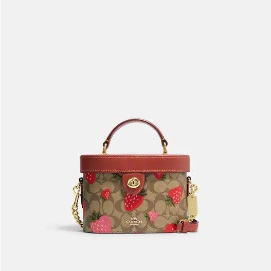 Kay Crossbody In Signature Canvas With Wild Strawberry Print