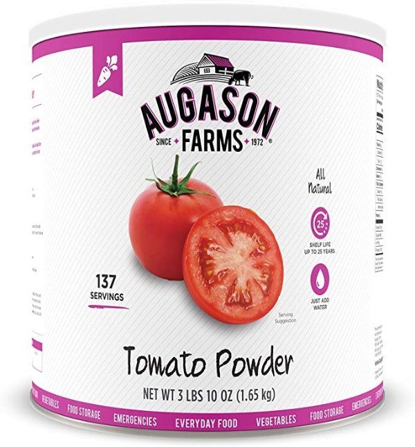Tomato Powder Emergency Food Storage 3 lbs 10 oz No. 10 Can
